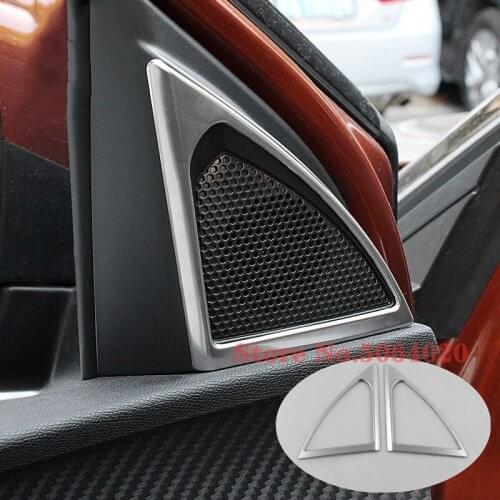 Stainless steel For Peugeot 3008 GT 5008 2017 2018 Car A Pillar Audio speaker trim tweeter decoration Sticker Accessories 2pcs