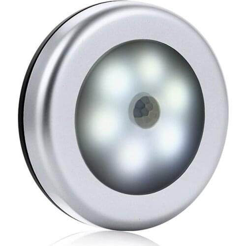 6 LED Night Light Motion Sensor Lamp Magnetic Wireless Detector Wall Lamps Auto on/Off Closet Hallway Wardrobe Cabinet Lights