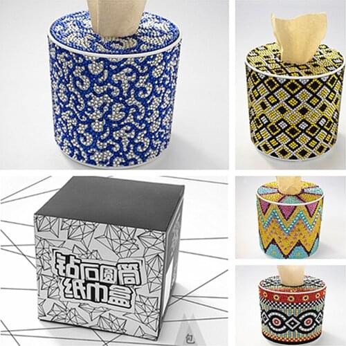 2020 New Special Shape Diamond Painting,DIY Roll Tissue Box, 5D Puzzle Storage Box, Cartoon Mandala Diamond Cross Stitch Gift