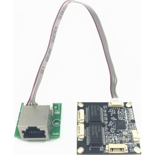 Reverse power supply 12V Mini PCBA Board mini ethernet switch module 10/100Mbps OEM/ODM Forward and reverse power supply 12V