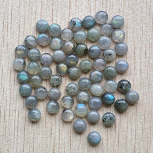 Wholesale 30pcs/lot 2018 new fashion natural spectrolite round shape CABOCHON 6mm beads for jewelry accessories making free