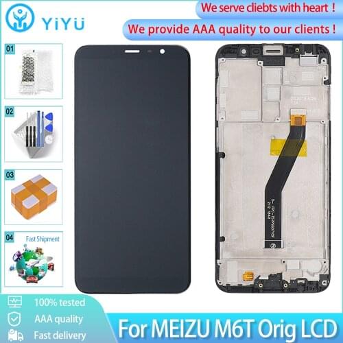 5.7" Original LCD For Meizu M6T Screen Display M811H M811S M811T M811Q LCD With Touch Screen Digitizer Replacement Free Tools