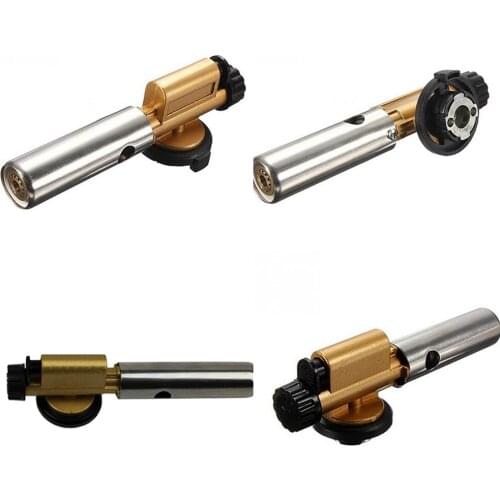 ZLinKJ Portable Copper Gas Burners Torch Flame Gun Maker Lighter Electronic Ignition for Welding Camping Picnic BBQ