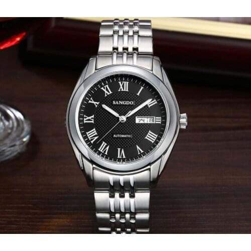 40mm Sangdo Luxury watches Automatic Self-Wind movement High quality Business watch Auto Date Roman dial Mens watch 66A