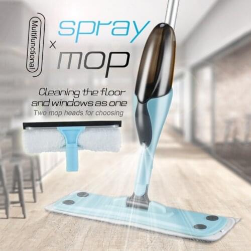Water Spray Mop With Squeegees Lazy Flat Mop Household Wooden Floor Mop Floor Cleaning Mop Home Office Cleaning