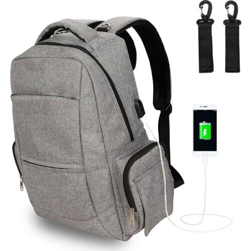 Mommy Diaper Bag large women waterproof backpacks Baby Care For Dad And Mom USB Charging Interface baby backpack maternity bags