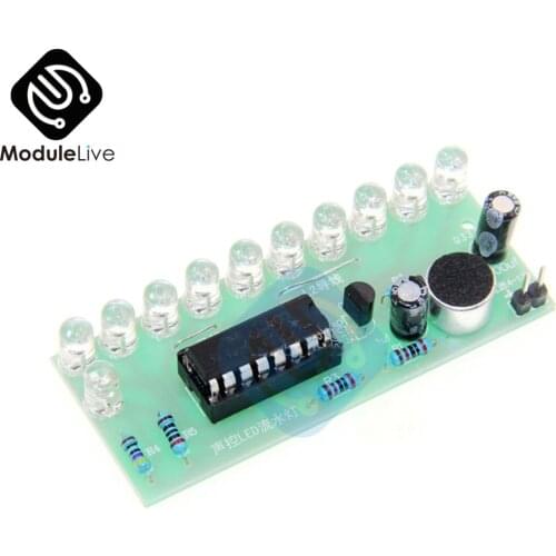 Voice-activated LED Water Light Kit CD4017 Lantern Control Fun Production Teaching Training Diy Kit Module Board