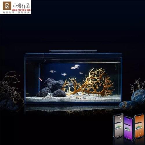 Smart Aquarium Eco-Friendly Fish Tank Mobile APP Aquarium Management Smart Lighting System Light Gradient Mode