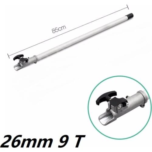 85cm long Universal Fit 9 teeth shaft 26MM Tube extension pole shaft for multi brush cutter,pole chain saw ,hedge trimmer 4 in 1
