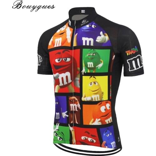 Retro MEN Cycling Jersey Colorful Cartoon Road Bicycle Clothes MTB Top Team Bike Wear Maillot Ciclismo Summer Customized