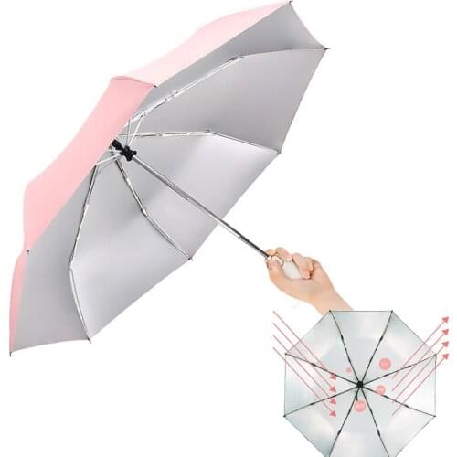 Wind Resistant Folding Manual/Automatic Umbrella Luxury Women Sun Umbrellas Titanium silver Parasol Gift Travel sombrilla playa