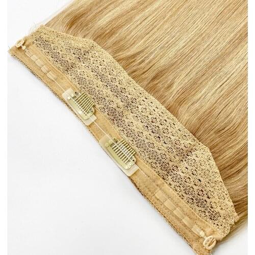 Kayla Long Lasting Halo Hair 80g-120g Invisible Fish Line 100% Human Hair Wire in Halo Hair Extensions