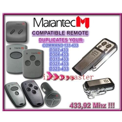 Aftermarket MARANTEC D302-433,D304-433,D313-433,D323-433,D321-433,Command 131-433 compatible remote very