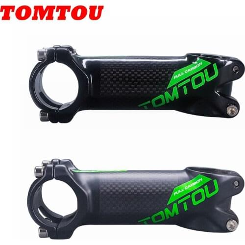 TOMTOU Black Matte Full UD Carbon Bicycle Stem 6/17 Degrees Length 70/80/90/100/110/120/130mm For Handlebar Diameter 31.8mm