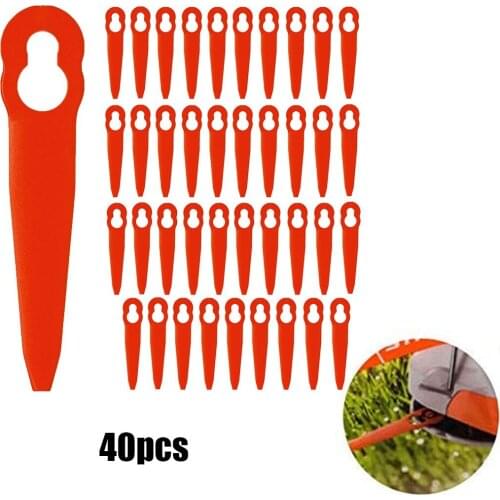 High Quality 40pc Plastic Blades For STIHL FSA 45 Cordless Strimmer Grass Trimmer Garden Power Equipment Garden Mower Parts