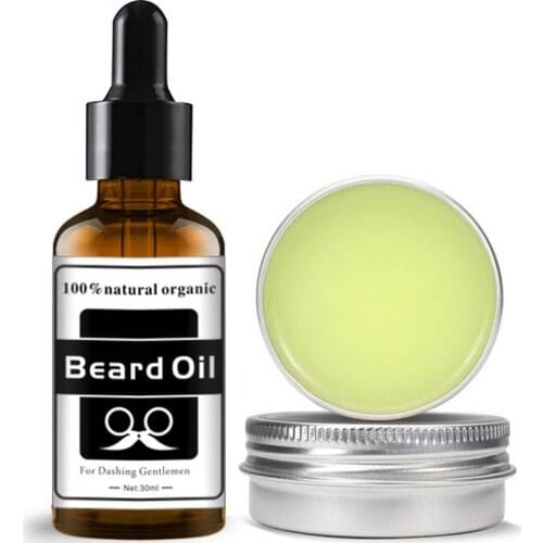 1pc 30ml 100% Natural Organic Beard oil Natural Nourishing Supple Care Beard Care Set for Men Beard Care
