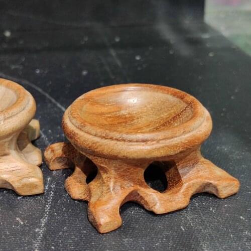 1pcs Random Wood Display Stand Base For Crystal Ball Sphere Globe Stone Home