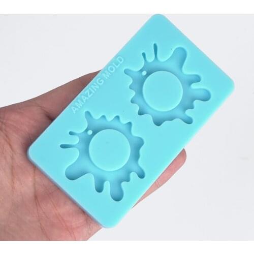 1 Piece Silicone Earring Mold Splash Shape Mold with hole Epoxy Mold Silicone Mold 10340850