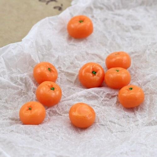10pcs Cute Orange Funny Earrings Small Fresh Fruit Resin Sweet Drop Earrings Fashion Jewelry for Women and Girls Diy Accessories