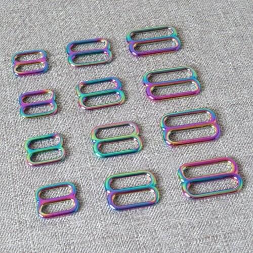 100Pcs/Lot Wholesale Metal Clasp BuckleTri Glide Adjuster Belt Loop For Bag Straps Handbag Pet Dog Collar Sewing DIY Accessories