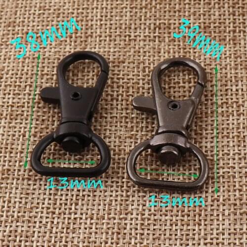 12 pcs Lobster Swivel Clasps 1/2"Gunmetal/Black Hook Claws Carabiner Snap Purse Strap,Handbag Snap Purse Hook Buckle Gate Bag