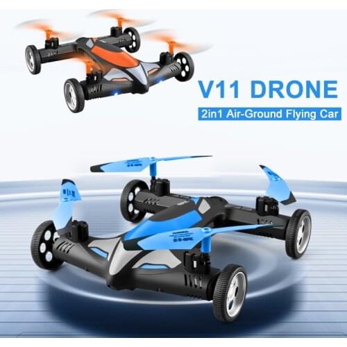 2021 New 2-in-1 2.4G Drone 4k Camera HD Air-Ground Flying Car four-axis Aircraft Rc Helicopter Toys with LED Night light