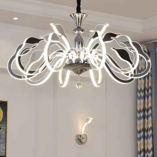 Art Decor swan chandelier Lighting spider chandelier lustre suspension Lamp Chorme Bedroom Living room led salon girl chandelier