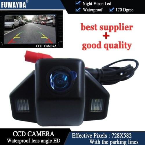 FUWAYDA Color HD CCD Car Rear View Parking Reversing Camera for Honda Fit Hatchback Odyssey CRV Night Vision Waterproof HD