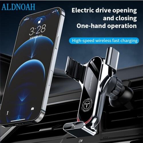 Car Wireless Charger 15W Qi Induction Automatic Clamping Air Vent Mount Phone Holder For iPhone 11 12 Pro Max Wireless Charger