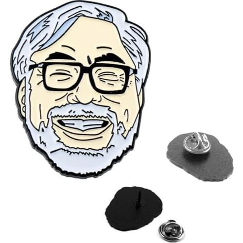 Japanese animator Miyazaki Hayao Character Enamel Pin Brooches for Women Men Brooch Anime Fans Gift
