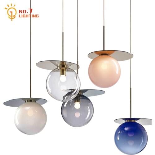 Danish Design Colorful Glass Bubble Pendant Lights Led E14 Home Decor Bedroom Bedside Lamp Restaurant Bar Living/Dining Room