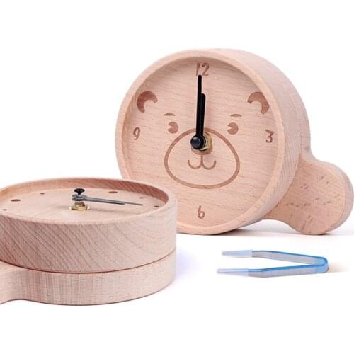 Wooden Clock GIRLS And BOYS Baby Lanugo Baby Teeth Box Children English Japanese Fetal Hair Teeth Storage Box Gift