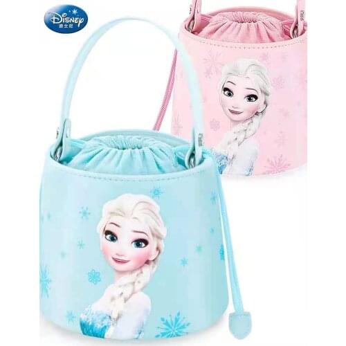 Disney Frozen Handbag Messenger Bag For Girl Children PU Fashion Glitter Magnetic Button Bags Age 2-6 Years Lovely Birthday Gift