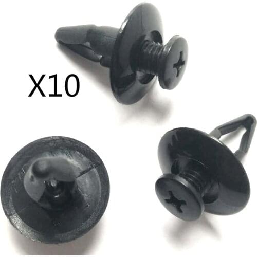 FOR SUZUKI MAZDA FOR FORD PLASTIC SCREW FASTENER RIVET CLIPS X10