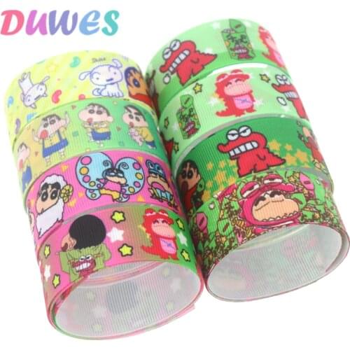 DUWES 50yards japan cartoon Printed Grosgrain Ribbon Accessory Hairbow Headwear Decoration DIY Wholesale OEMD1252