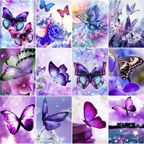 EverShine 5D Diamond Embroidery Animal Cross Stitch Diamond Mosaic Butterfly Rhinestones Art Painting New Arrival Handmade Hobby