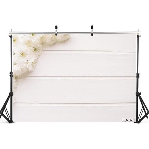 White Flower Petal Wood Board Photography Background Prop For Baby Shower Newborn Portrait Food Cake Backdrop Photo Studio Decor
