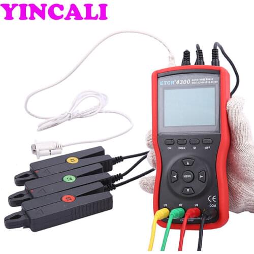 Intelligent Three Phase Clamp Digital Phase Volt-Ampere Meter ETCR4300 Full-automatic, Multi-functional Phase Volt-Ampere Meter