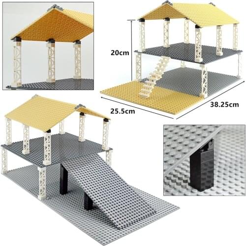 Building Blocks Double-sided Base Plates 32x32 32x16 Dots DIY Bricks Creative Stair Ramp House Loft Garage City Construction Toy