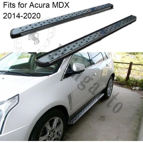 2Pcs left right Aluminium side step fits for A.cura MDX 2014-2020 running board Nerf bar pedal protector stairs platform