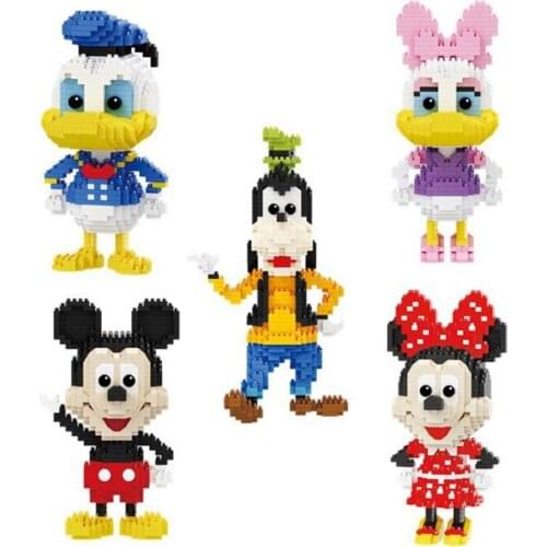 Hot Minnie Mickey Mouse Goofy dog Donald Duck Daisy Disneyland figures cartoon model bricks mini micro diamond blocks toys gift