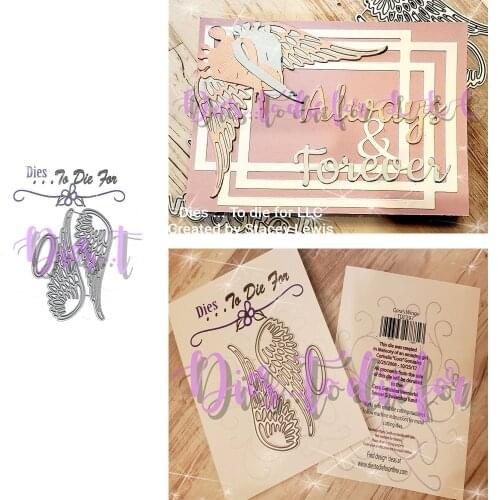 Angel wings Metal cutting dies cross stitch scrapbooking diesstencil Holiday card christmas new cutting dies for new 2021