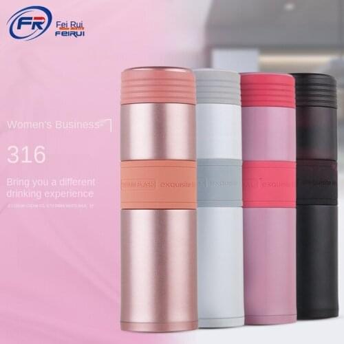 Fashion Creative Business Car Vacuum Flask Portable Durable Double-layer Vacuum Thermal Insulation, High-end Office Thermoses