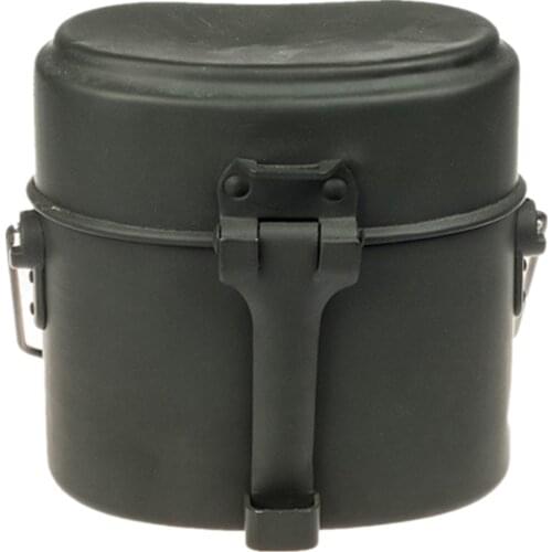 German Outdoor Aluminum Lunch Box Canteen Retro Double Deck Camping Canteen Steel Canteen Stainless Canteen