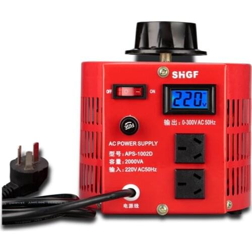 2000W 8A Single Phase Voltage Regulator Variable Transformer Max AC 0-300 Volt Output 2KW 2000VA