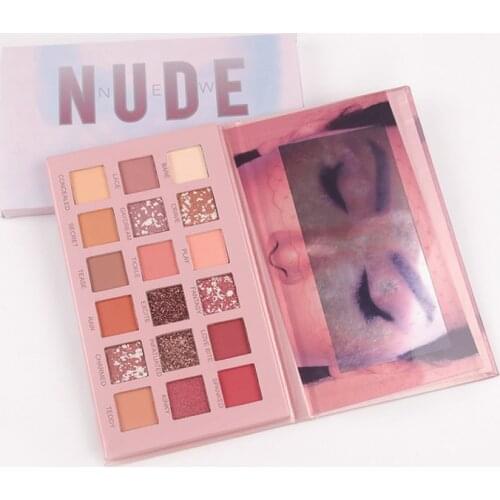 18 Colors Nude Glitter Eyeshadow Matte Shimmer Palette Smoky Eye Shadow Pallete Waterproof Cosmetics Eye Shadow