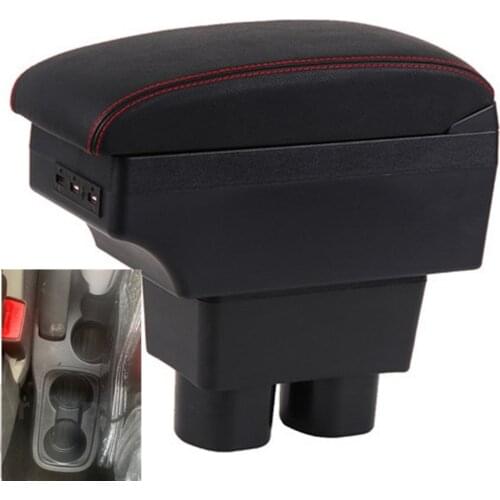 For Ford Figo armrest box central Store content box car-styling decoration accessory part With cup holder USB