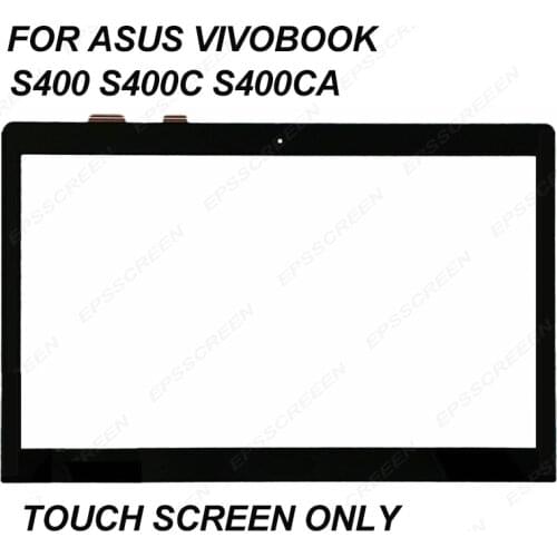 FULL TESTED for ASUS VivoBook S400 S400C S400CA digitizer panel touch screen 14" tablet front glass without frame FREE SHIPPING