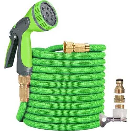 Garden Hose Flexible Stretch Car Wash Magic Plastic Pipe High Pressure Water Gun With Hose Set Garden Watering Irrigation Tools