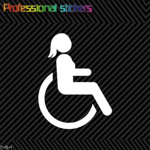 Girl Handicap Sticker Die Cut Decal Self Adhesive Vinyl Wheelchair Female for Car,RV,Motorcycle,Laptops,office Supplies
